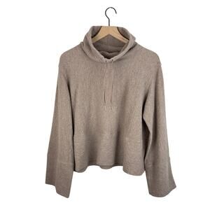 Lululemon tan textured cowl neck pullover sweater M/L